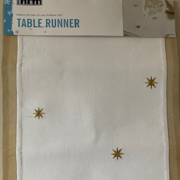 Harman Table Runner – Xmas Star  pattern 17”x72” NWT – mint condition - Picture 4 of 9